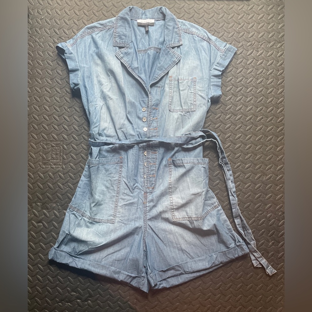 Eloquii Blue Denim Romper